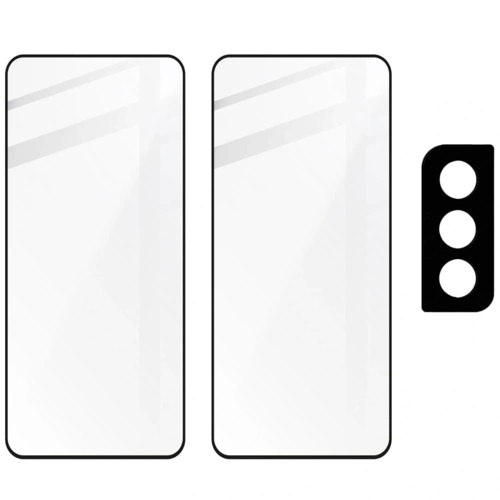 Bizon Glass Edge 2x gehärtetes Glas + Linsenschutz Samsung Galaxy S21 Plus 5G schwarz - 5