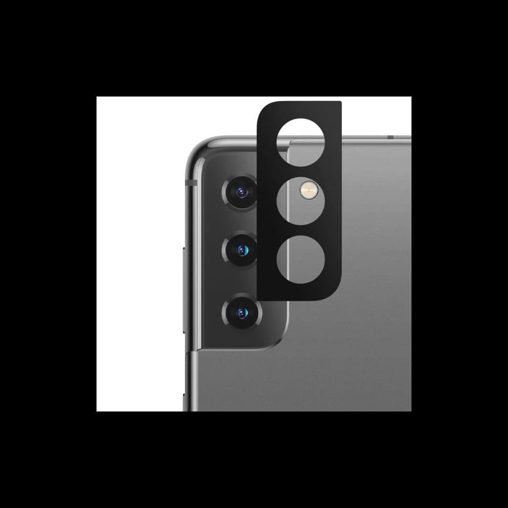 Bizon Glass Edge 2x gehärtetes Glas + Linsenschutz Samsung Galaxy S21 Plus 5G schwarz - 6