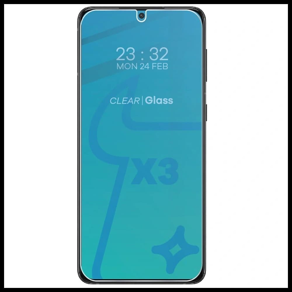 Bizon Glas Klar gehärtetes Glas - 3 Stk. + Linsenglas Samsung Galaxy S21 Plus 5G - 3