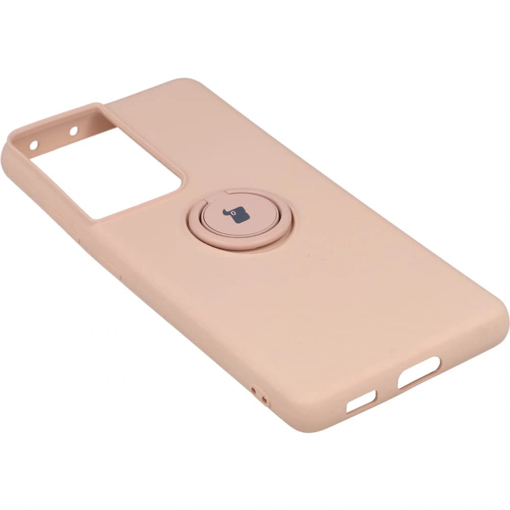 Bizon Case Silicone Ring Samsung Galaxy S21 Ultra light pink - 3