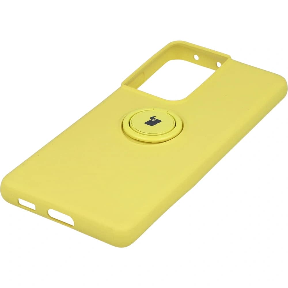 Bizon Case Silicone Ring Samsung Galaxy S21 Ultra yellow - 2