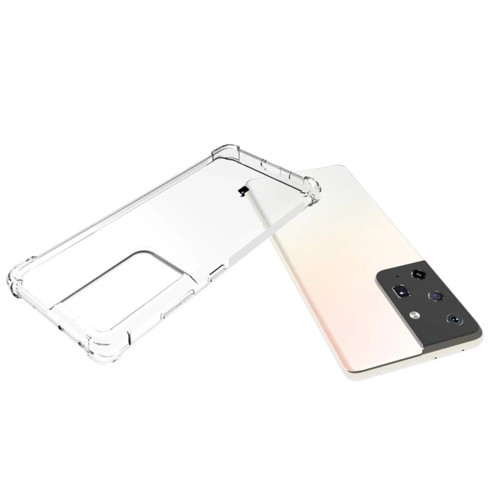 Bizon Case Clear Pack husă + 2x folie de protecție pentru ecran + protecție pentru lentilă Samsung Galaxy S21 Ultra clar - 5