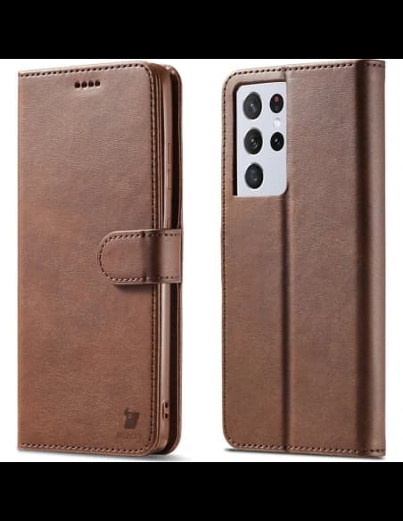 Bizon Case Wallet Samsung Galaxy S21 Ultra brown