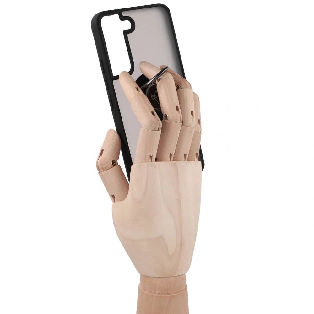 Bizon Case Hybrid Gyűrű Samsung Galaxy S22 füstös fekete kerettel - 8