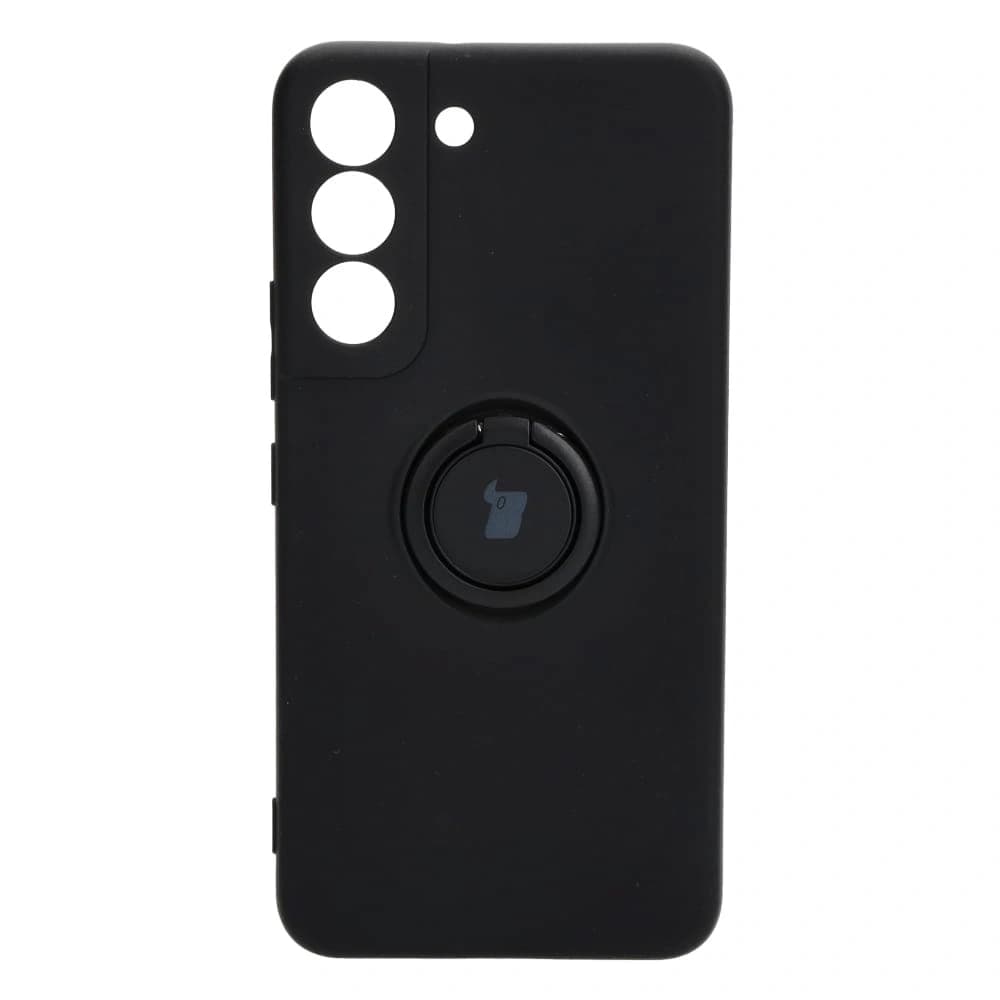 Etui Bizon Case Silicone Ring do Galaxy S22, czarne - 1