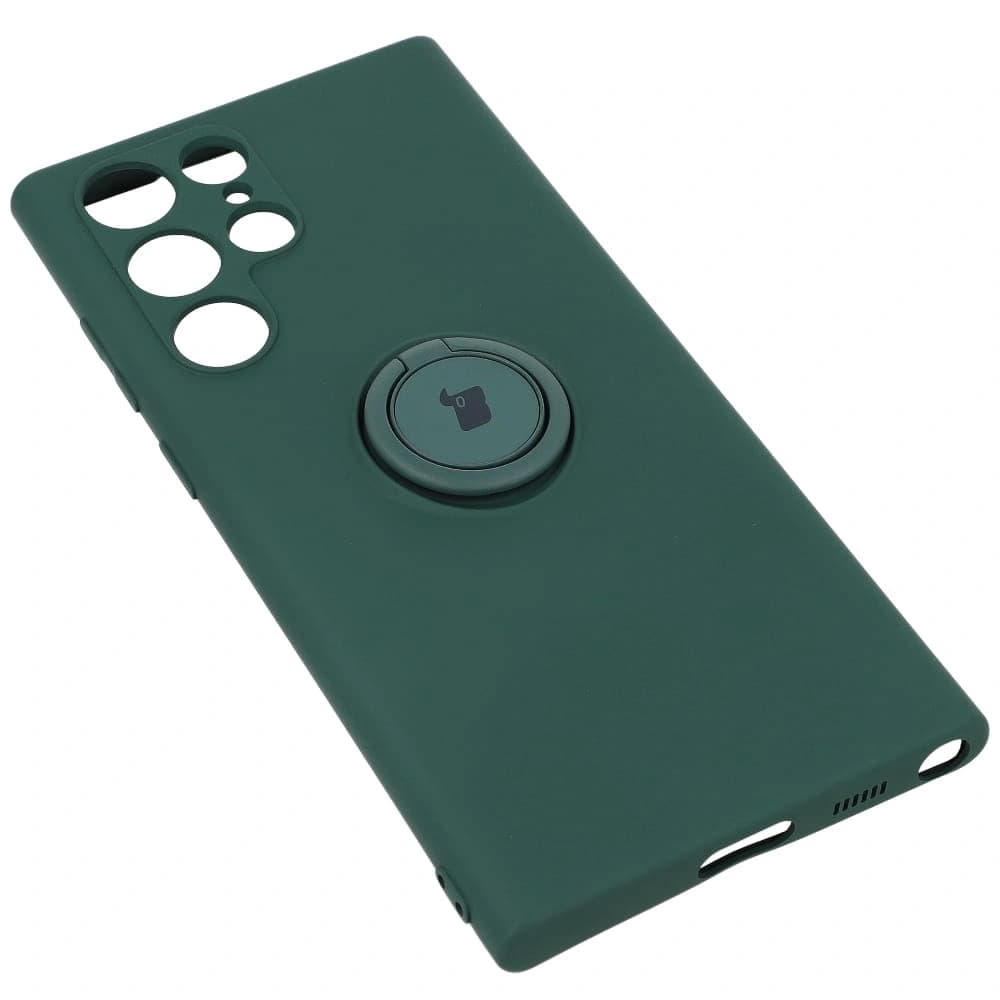 Bizon Case Silicone Ring Samsung Galaxy S22 Ultra dark green - 2