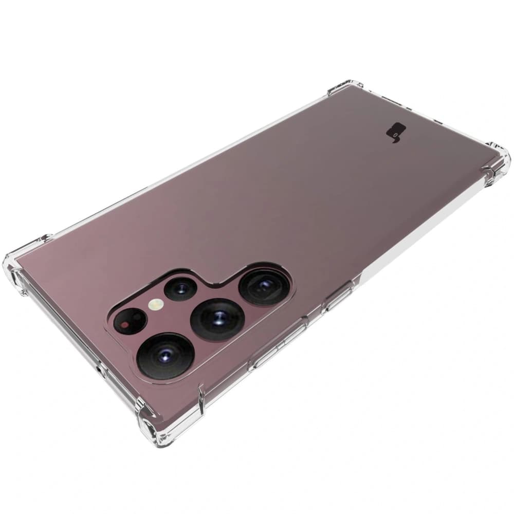 Bizon Case Clear Pack carcasă + 2x film pentru ecran + protector pentru obiectiv Samsung Galaxy S23 Ultra transparent - 6