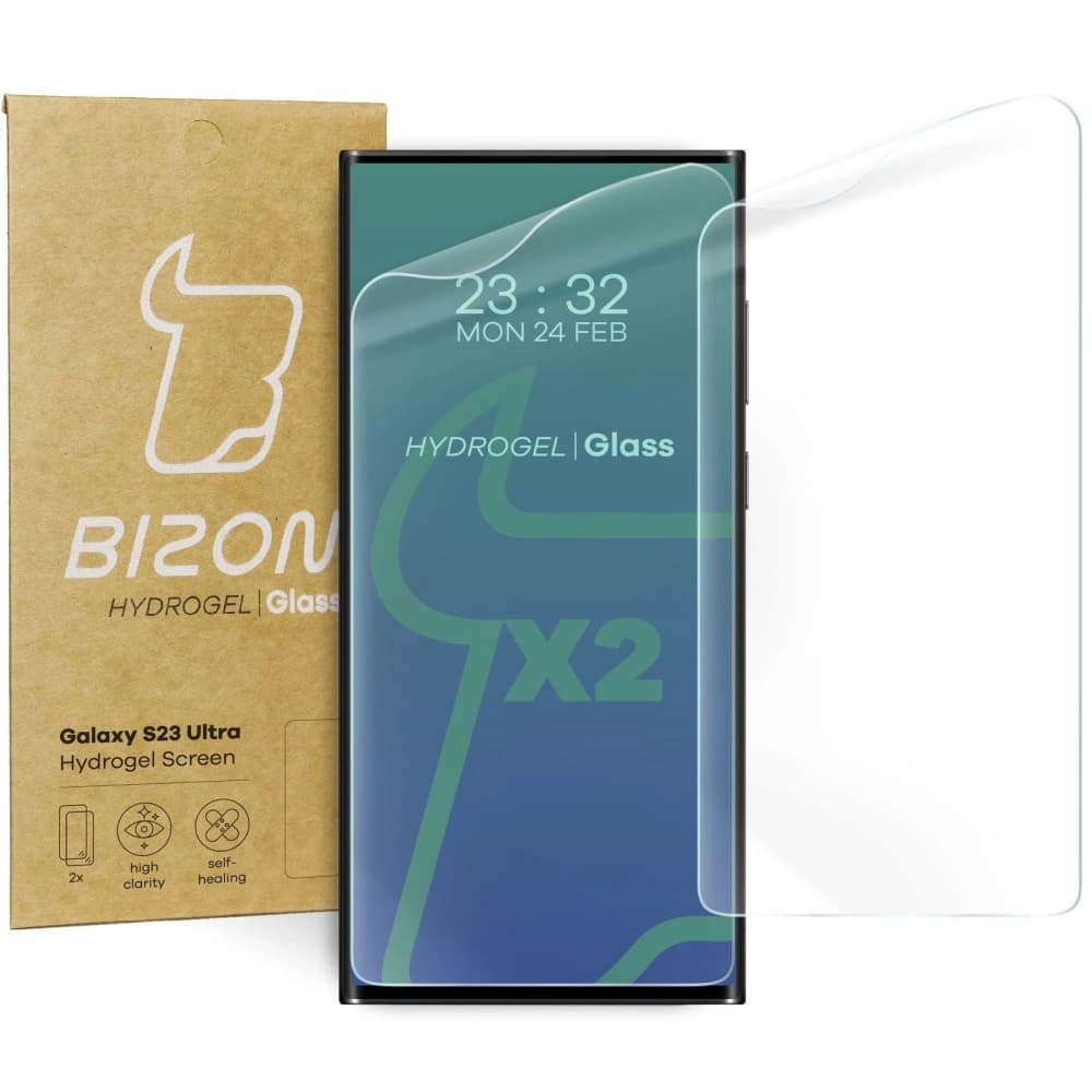 Bizon Glass Hydrogel Samsung Galaxy S23 Ultra [2 PACK] - 1