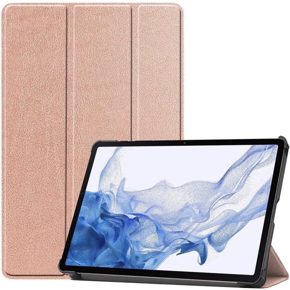 Etui Bizon Case Tab Croc do Samsung Galaxy Tab S8 / S7 růžovo-zlaté - 1