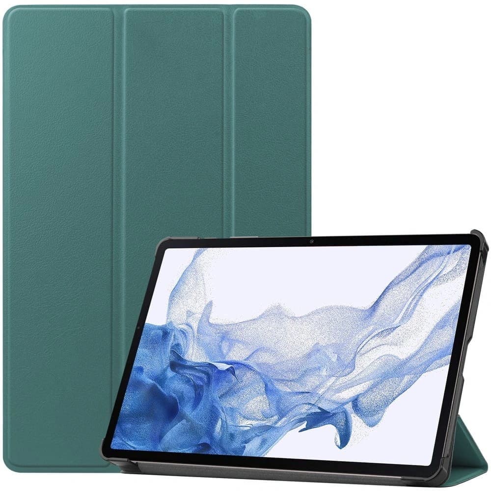 Bizon Carcasa Tab Croc Samsung Galaxy Tab S8 / S7 verde închis - 1