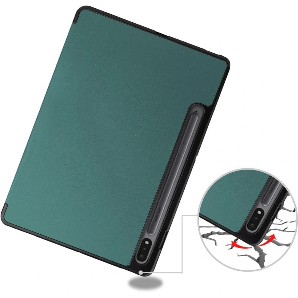 Etui Bizon Case Tab Lizard do Samsung Galaxy Tab S8 / S7 tmavě zelené - 3