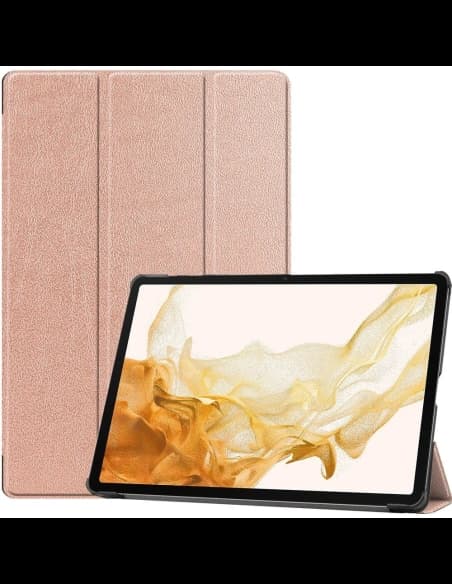 Etui Bizon Case Tab Croc do Samsung Galaxy Tab S8 Plus / S7 Plus růžovo-zlaté