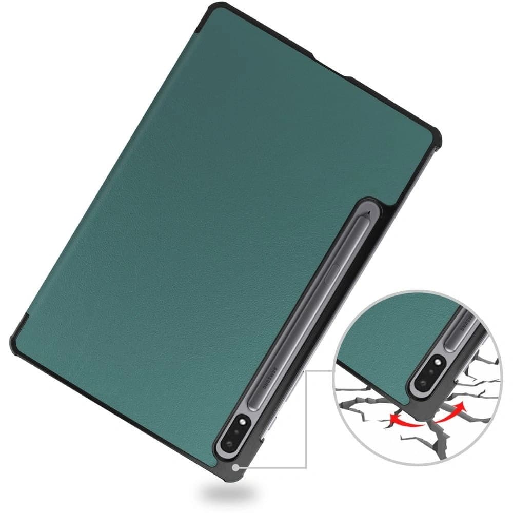 Etui Bizon Case Tab Croc do Samsung Galaxy Tab S8 Plus / S7 Plus tmavě zelené - 3