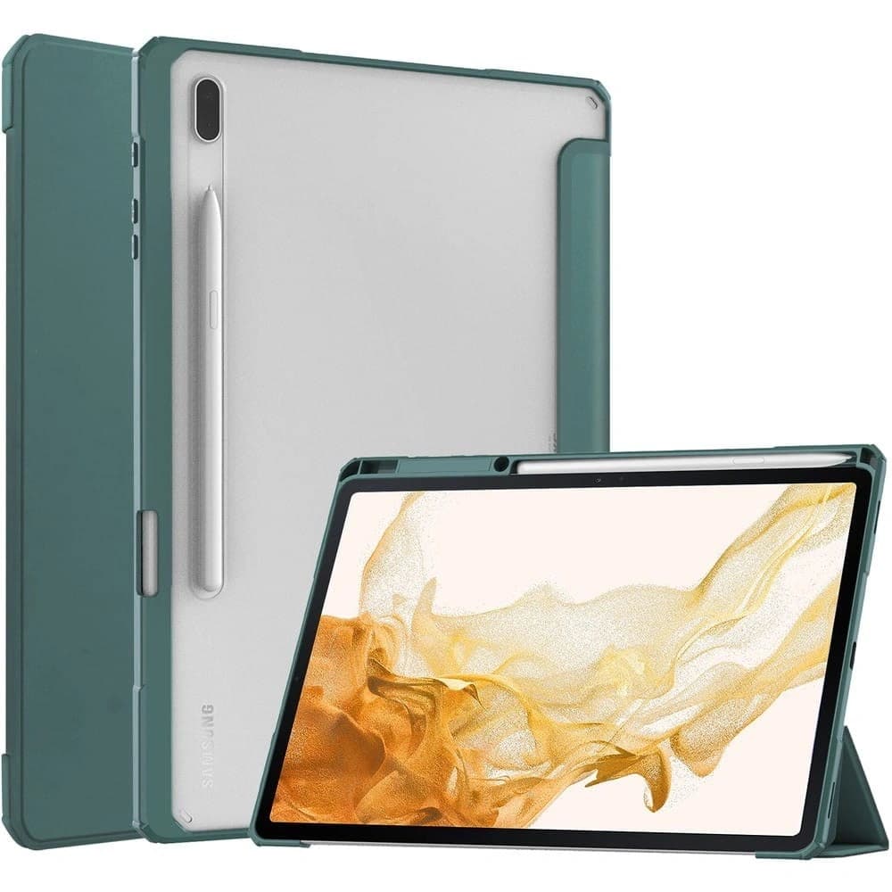 Bizon Case Tab Clear Matt Samsung Galaxy Tab S8 Plus / S7 Plus / S7 FE dark green - 1