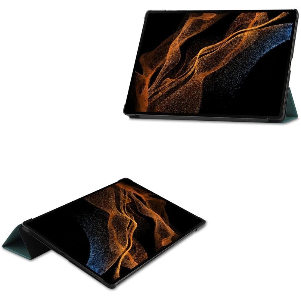 Bizon Case Tab Croc Samsung Galaxy Tab S8 Ultra verde închis - 2