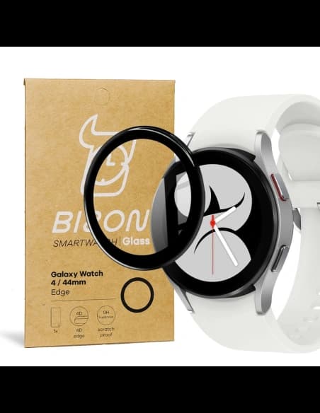 Sklo hybridní Bizon Glass Edge pro Samsung Galaxy Watch 4 44 mm černé
