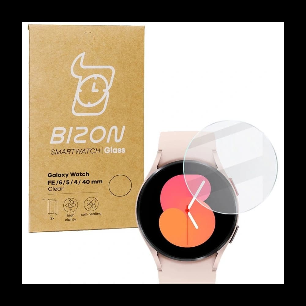 Tvrzené sklo Bizon Glass Clear pro Samsung Galaxy Watch FE / 6 / 5 / 4 40mm - 1