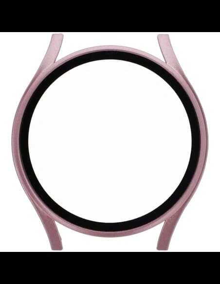 Etui Bizon Case+Glass do Samsung Galaxy Watch FE / 5 / 4 40mm metalická růžová