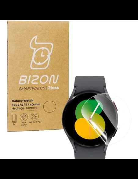 Fólie hydrogelová na displej Bizon Glass Hydrogel Samsung Galaxy Watch FE / 6 / 5 / 4 40mm [2 PACK]