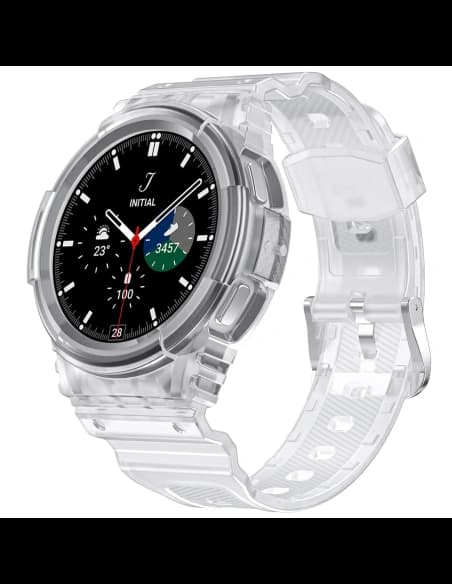 Bizon Strap + Carcasa Ceas Acțiune Samsung Galaxy Watch 4 / 5 40 mm transparentă
