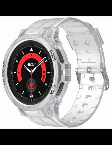 Bizon Strap + Case Watch Action Pro Samsung Galaxy Watch 5 Pro 45 mm transparent