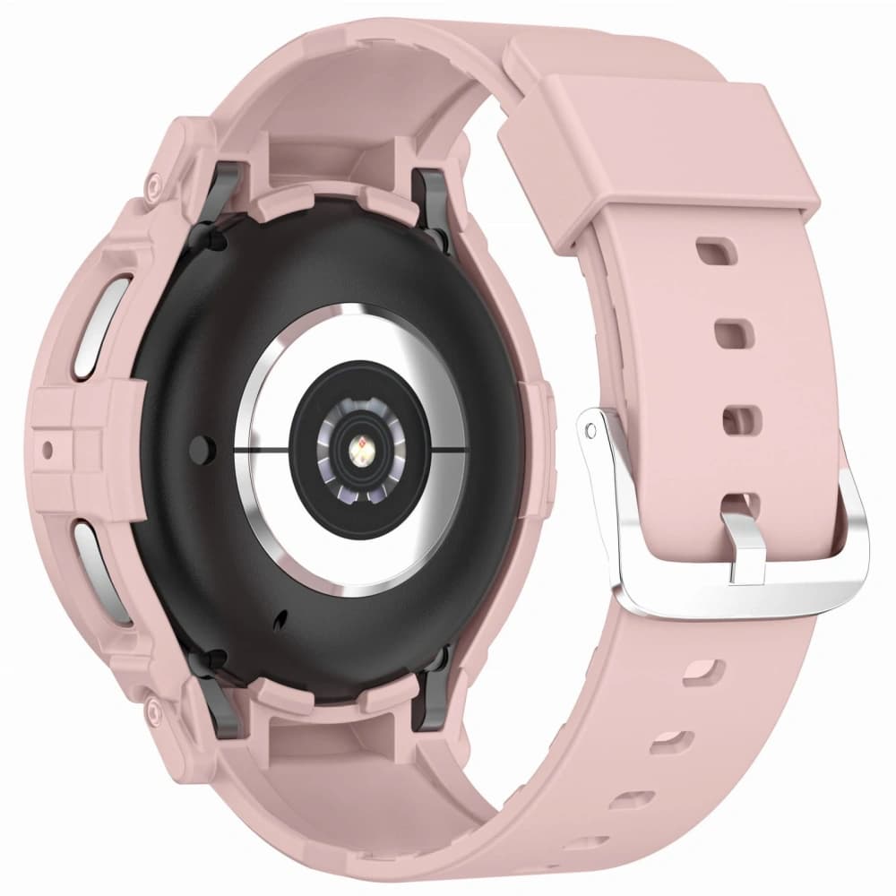 Bizon Strap + Carcasa Ceas Action Pro Samsung Galaxy Watch 5 Pro 45 mm roz deschis - 3