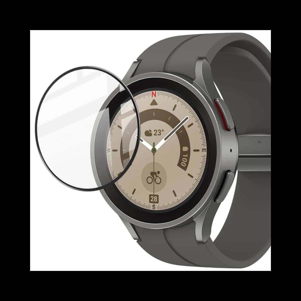 Hybriční sklo Bizon Glass Edge pro Samsung Galaxy Watch 5 Pro 45 mm černé - 3