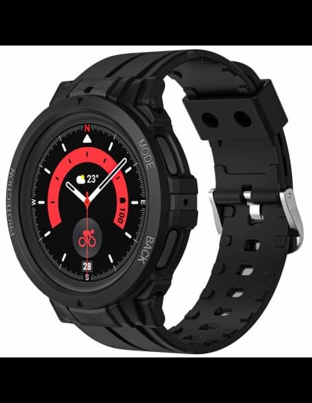 Bizon Strap + Carcasa Ceas Action Pro Samsung Galaxy Watch 5 Pro 45 mm negru