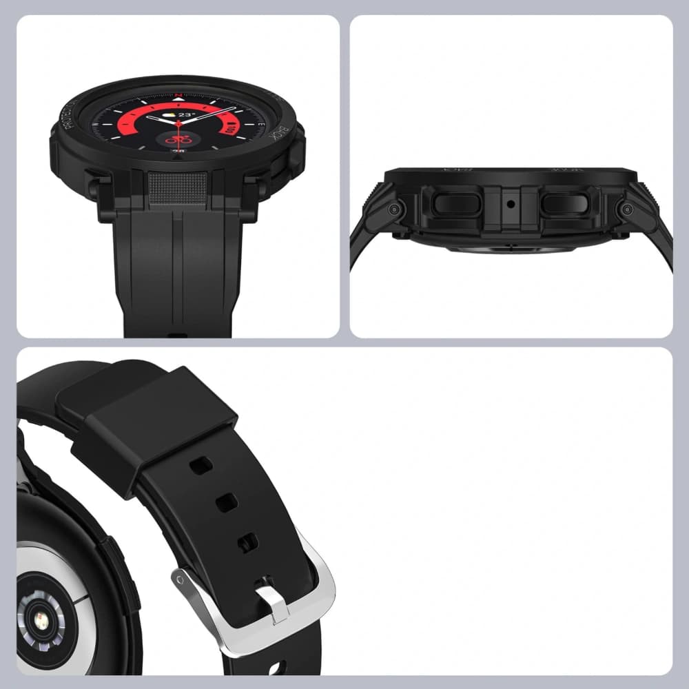 Bizon Strap + Carcasa Ceas Action Pro Samsung Galaxy Watch 5 Pro 45 mm negru - 5