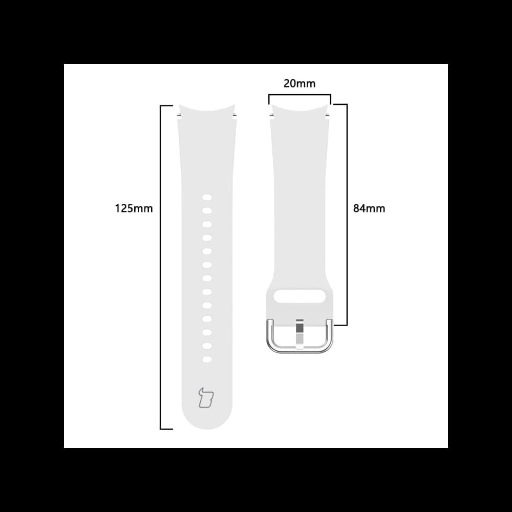 Bizon Strap Watch Silicon Samsung Galaxy Watch 20 mm alb - 2
