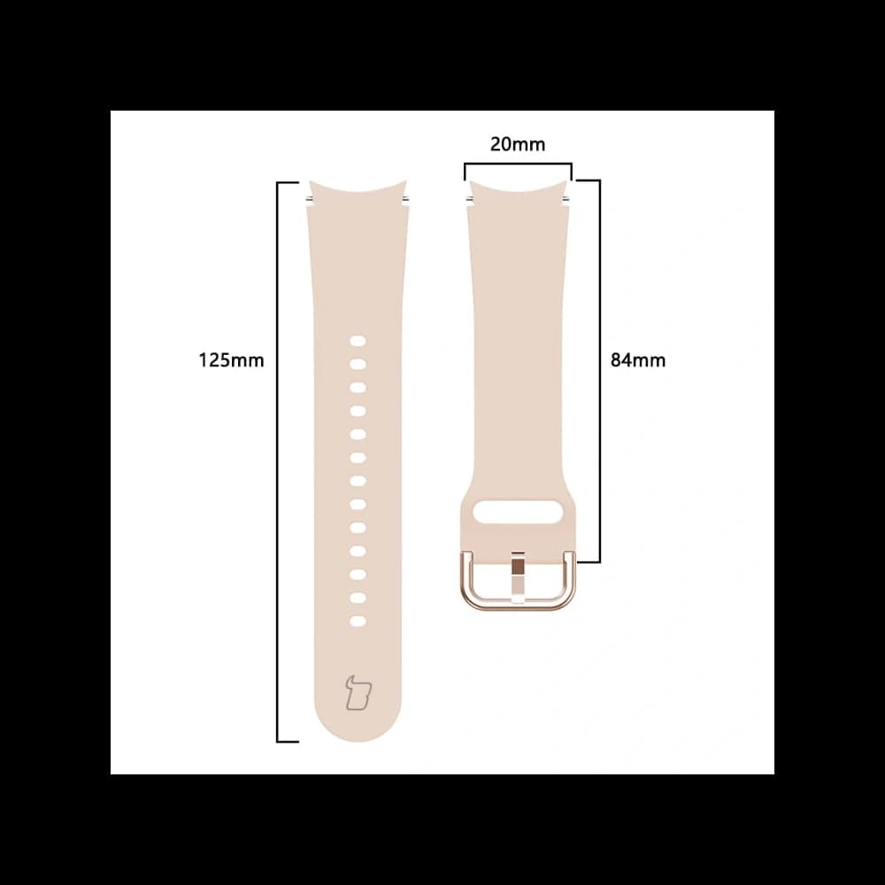 Bizon szíj óra szilikon Samsung Galaxy Watch 20 mm világos rózsaszín - 2