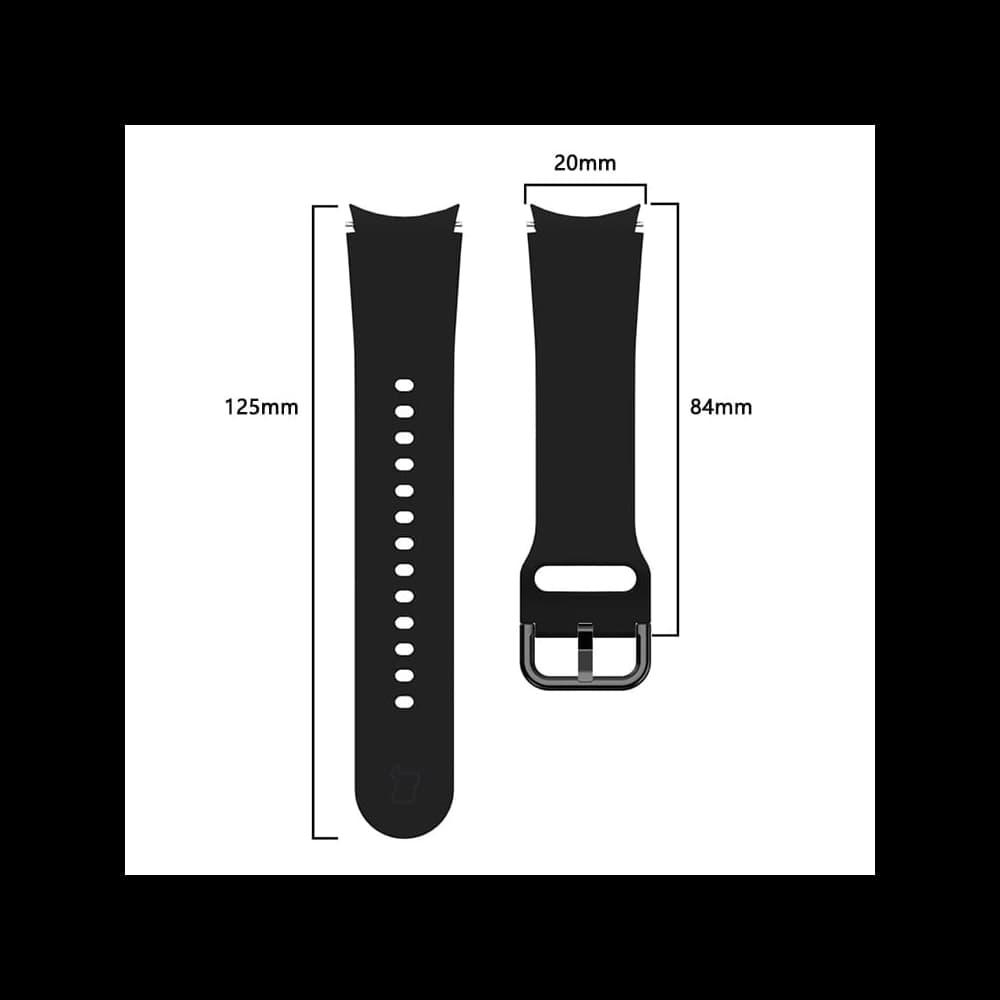 Bizon Strap Watch Silicone Samsung Galaxy Watch 20 mm negru - 2