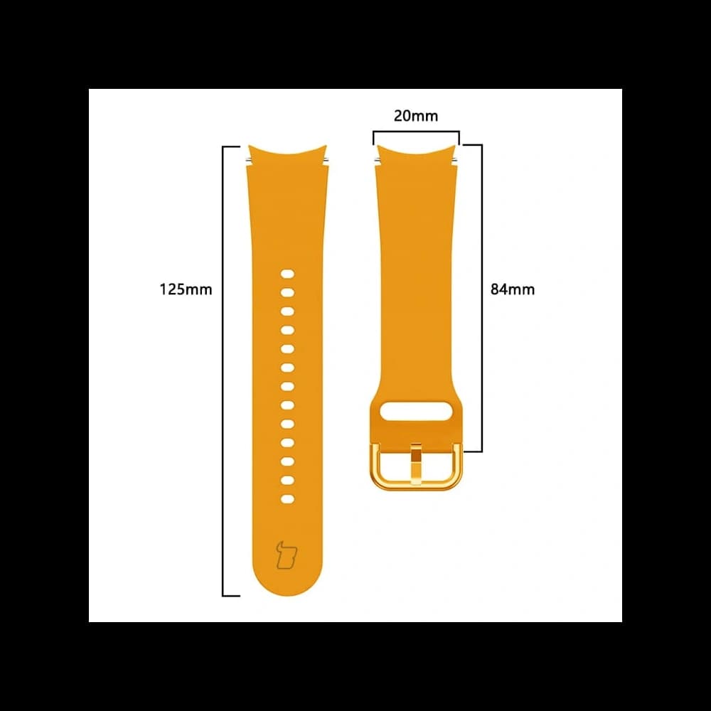 Pasek Bizon Strap Watch Silicone do Samsung Galaxy Watch 20 mm oranžový - 2