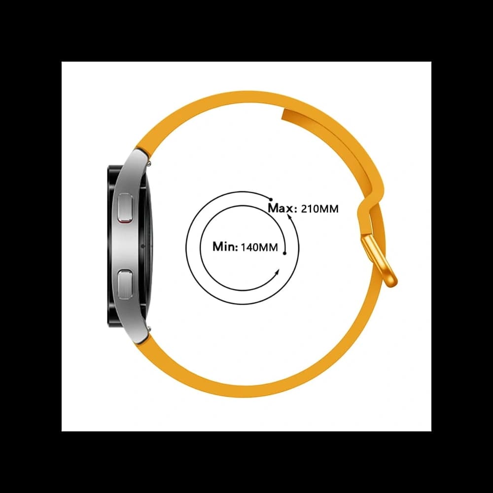 Pasek Bizon Strap Watch Silicone do Samsung Galaxy Watch 20 mm oranžový - 4