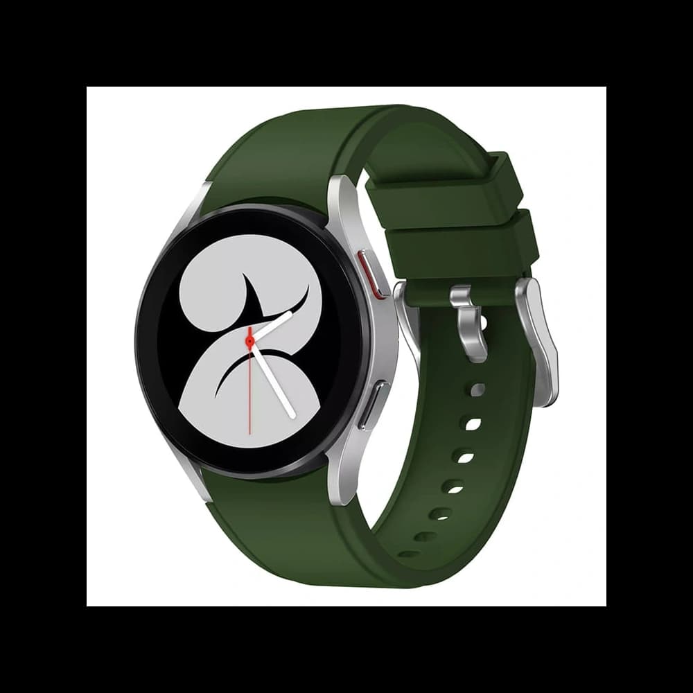 Pasek Bizon Strap Watch Silicone Pro do Samsung Galaxy Watch 20 mm zelený - 1