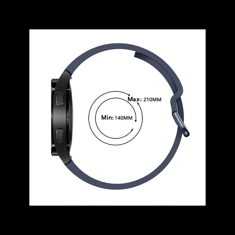 Bizon strapás óra szilikon Samsung Galaxy Watch 20 mm sötétkék - 4