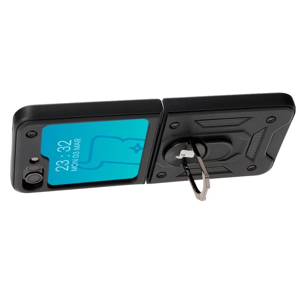 Etui Bizon Case Shield Ring do Samsung Galaxy Z Flip5 černé - 6