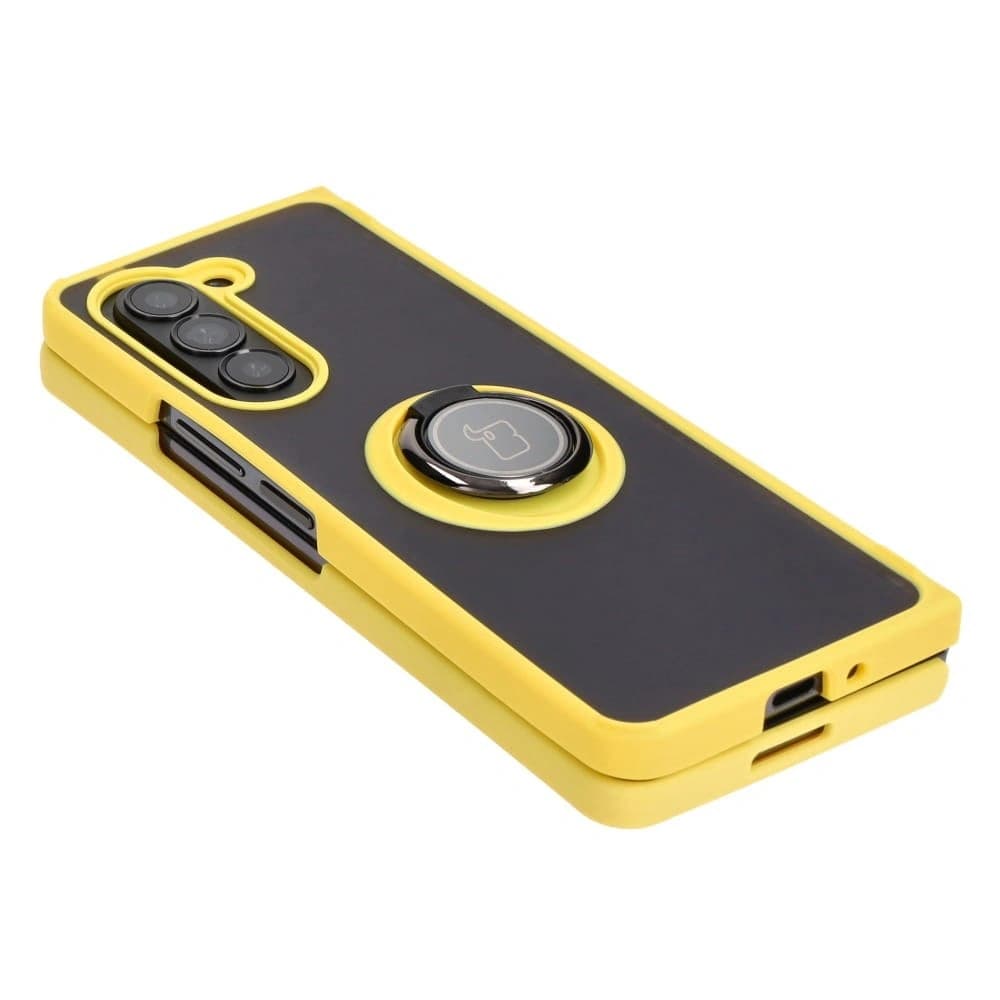 Bizon Case Hybrid Ring Samsung Galaxy Z Fold5 füstös sárga kerettel - 4