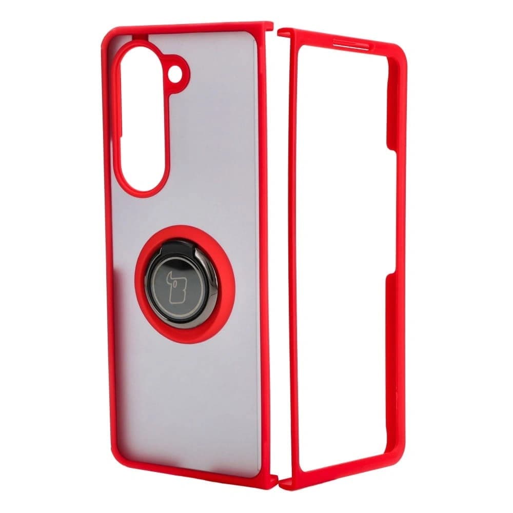Bizon Case Hybrid Ring Samsung Galaxy Z Fold5 smoky with a red frame - 3