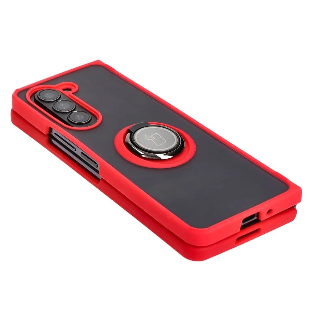 Bizon Case Hybrid Ring Samsung Galaxy Z Fold5 smoky with a red frame - 4