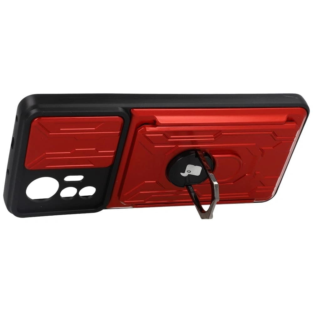 Bizon Case Camshield Card Slot Ring Xiaomi 12 Lite roșu - 3