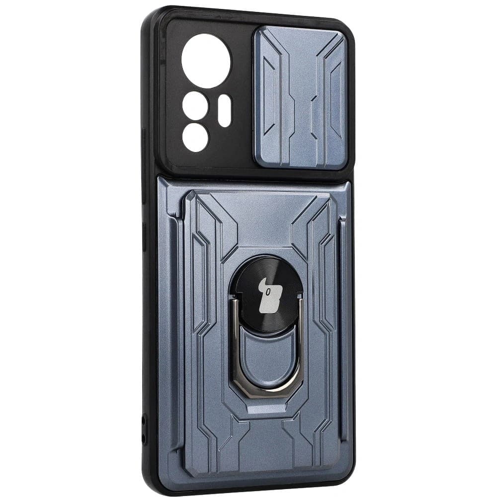 Bizon Case Camshield Kártyahely Gyűrű Xiaomi 12 Lite szürke - 2