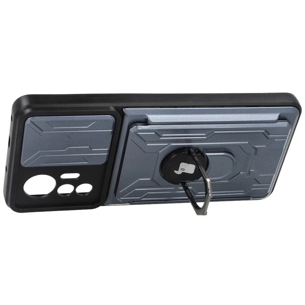 Bizon Case Camshield Kártyahely Gyűrű Xiaomi 12 Lite szürke - 4