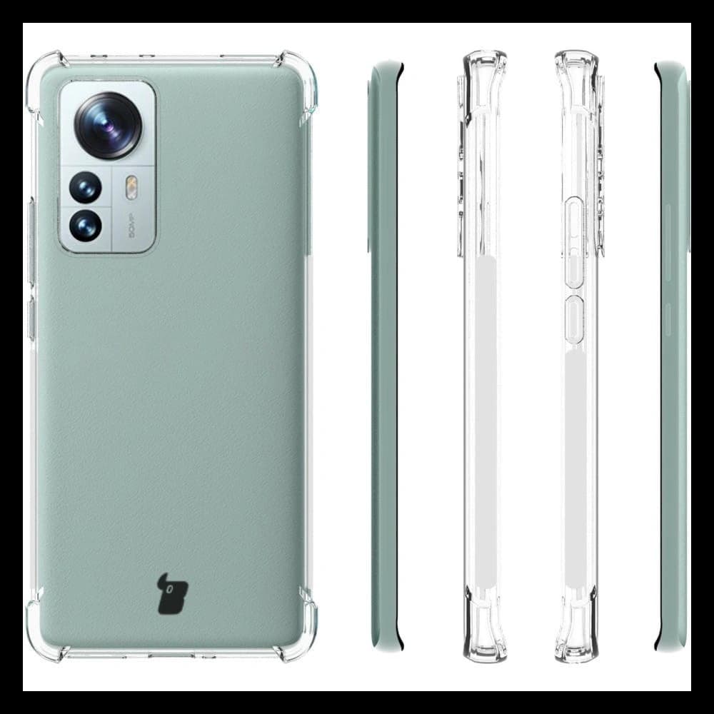 Bizon Case Clear Pack Hülle + 2x Bildschirmfolie + Objektivschutz Xiaomi 12 Pro klar - 4