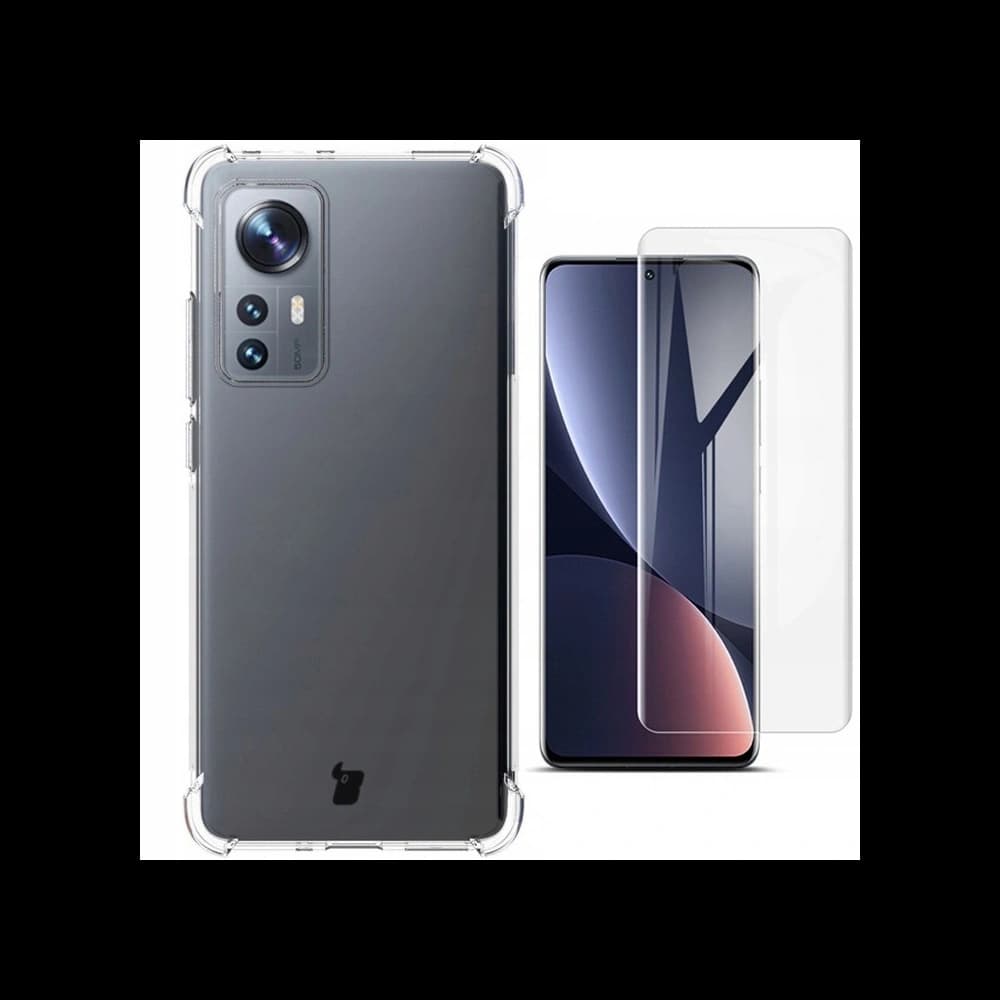 Bizon Case Clear Pack case + 2x screen film Xiaomi 12/12x clear - 1