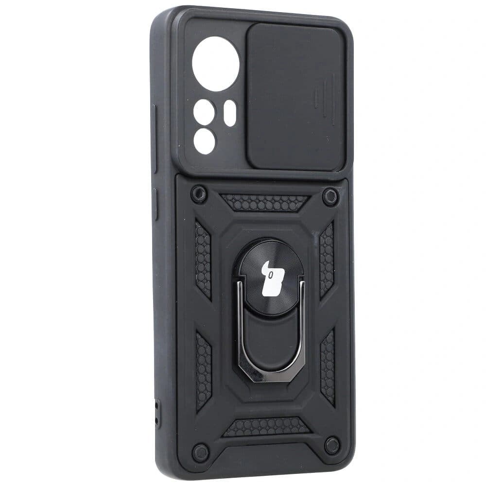 Etui Bizon Case CamShield Ring do Xiaomi 12/12x černé - 2
