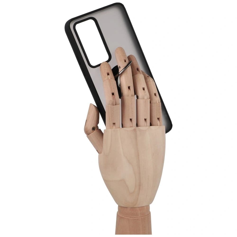 Etui s úchytem na prst Bizon Case Hybrid Ring pro Xiaomi 12T / 12T Pro kouřové s černým rámečkem - 8