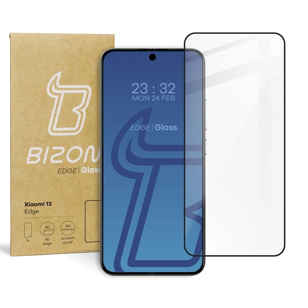 Bizon Glass Edge 2 Xiaomi 13 / Xiaomi 14 schwarz - 1