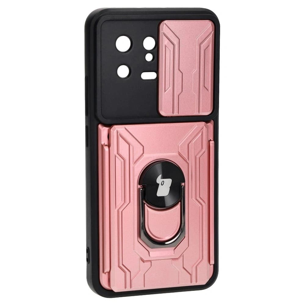 Bizon Case Camshield Kartensteckplatz Ring Xiaomi 13 hellrosa - 2