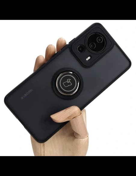 Bizon Case Hybrid Ring Xiaomi 13 Lite smoky with a black frame